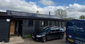 solar panels on a roof